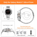 Zinc Alloy Case with Metal Band for Samsung Galaxy Watch 43/44/45/47mm