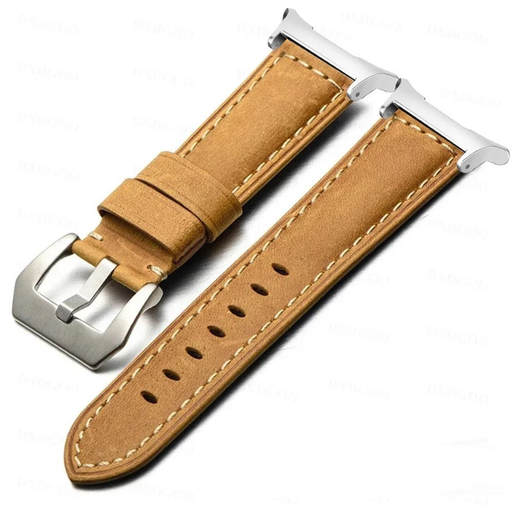 Vintage Frosted Leather For Samsung Watch Ultra 47mm