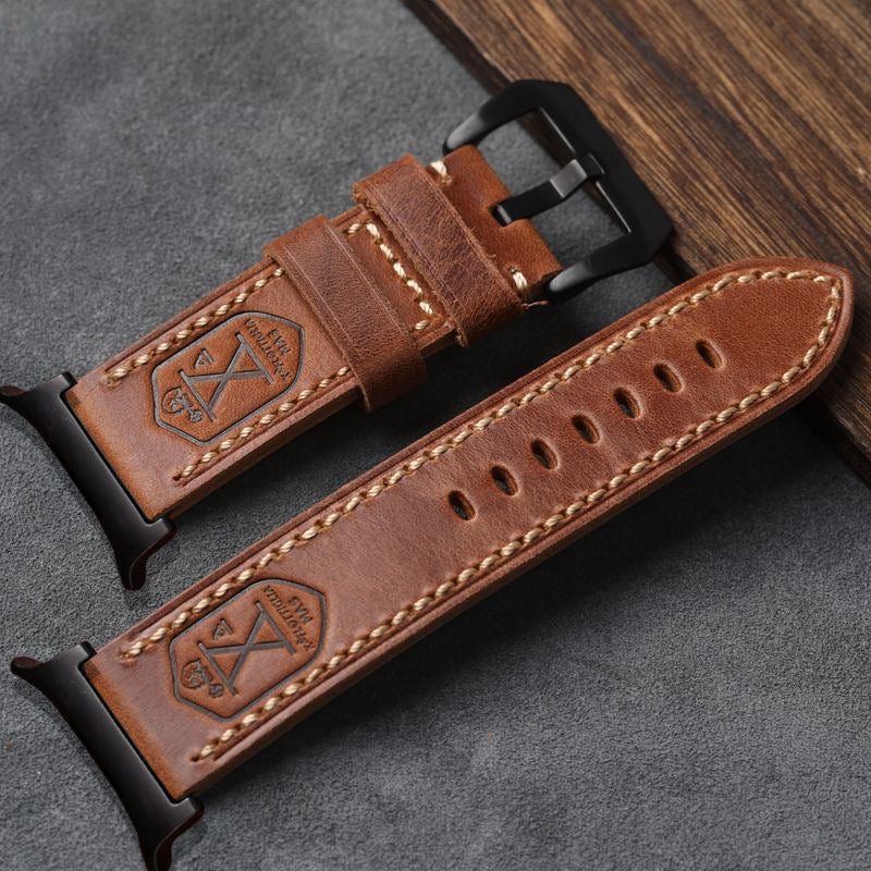 Vintage Leather Band For Samsung Watch Ultra